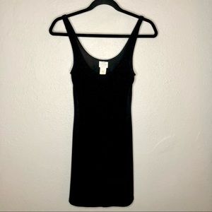 Free People Black and Silver Sheer Slip Dress